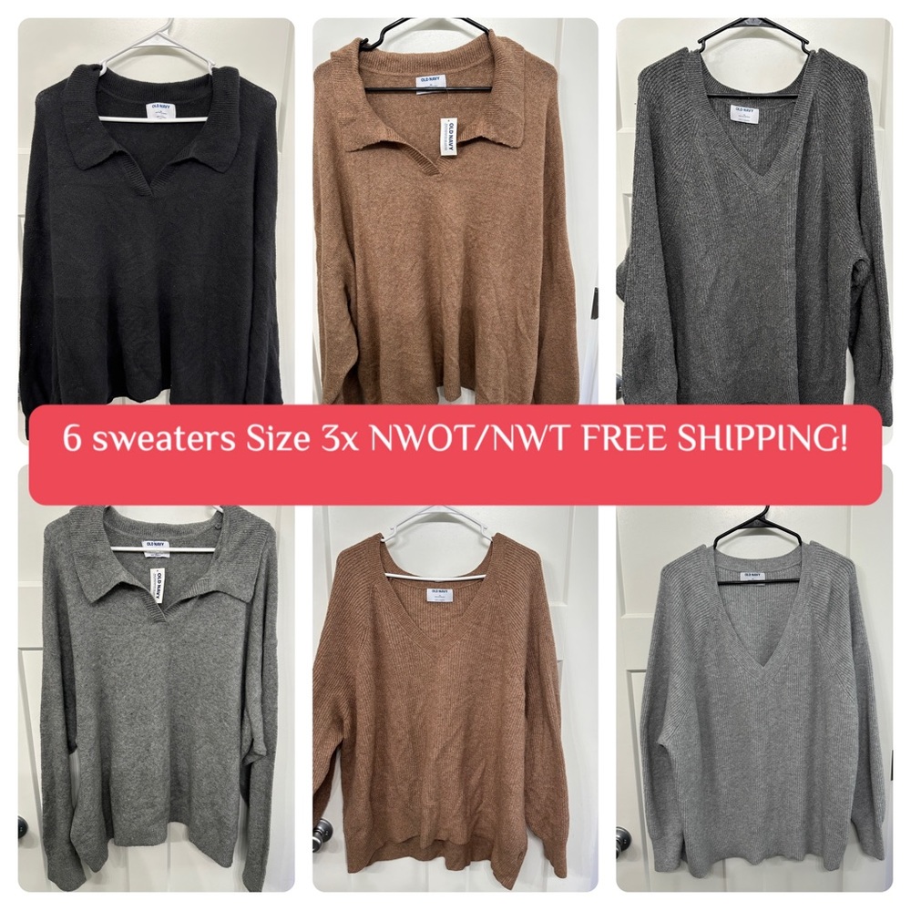 Bundle of 6 sweaters NWT NWOT old navy 3x